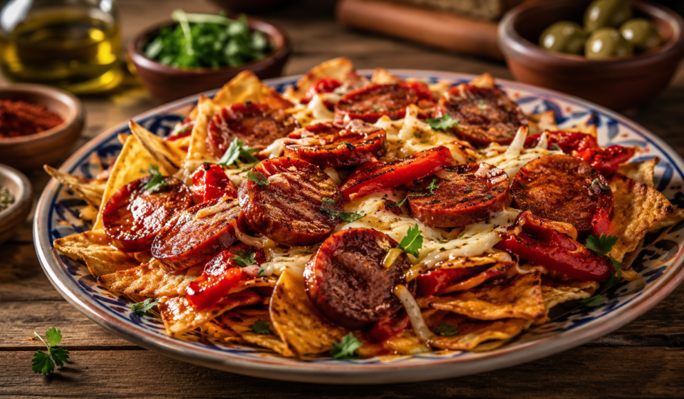 best tapas tortilla chips con chorizo near me